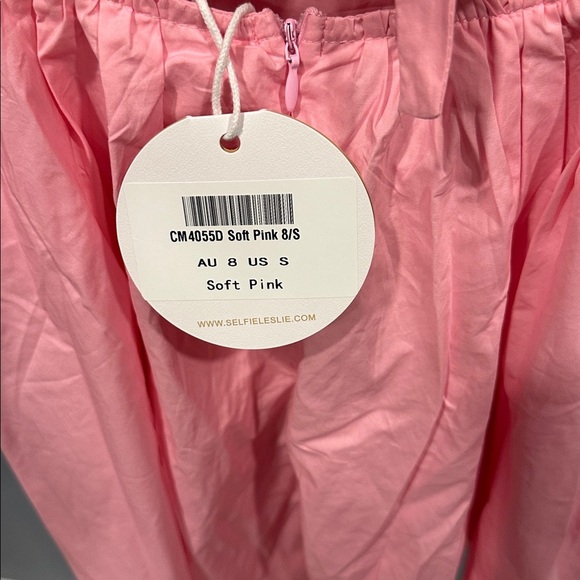 NWT Selfie Leslie Marlina Ruffle Sleeve Babydoll Mini Dress Soft Pink - Picture 8 of 8